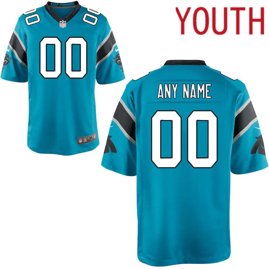 Youth Carolina Panthers Nike Blue Game Custom NFL Jersey